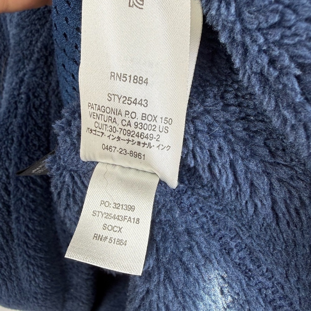 Patagonia women’s Navy & sage green Re-Tool Snap-T pullover Fleece jacket Size L - Picture 9 of 9